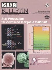 MRS Bulletin Volume 25 - Issue 9 -  Soft Processing for Advanced Inorganic Materials