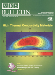 MRS Bulletin Volume 26 - Issue 6 -  High Thermal Conductivity Materials