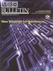 MRS Bulletin Volume 28 - Issue 10 -  New Materials for Spintronics