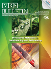 MRS Bulletin Volume 33 - Issue 8 -  Bioinspired Materials for Self-Cleaning and Self-Healing