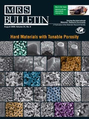 MRS Bulletin Volume 34 - Issue 8 -  Hard Materials with Tunable Porosity