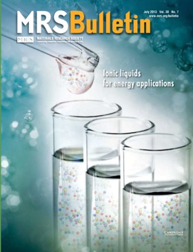 MRS Bulletin Volume 38 - Issue 7 -  Ionic liquids for energy applications