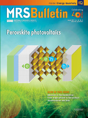 MRS Bulletin Volume 40 - Issue 8 -  Perovskite Photovoltaics