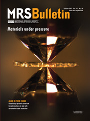 MRS Bulletin Volume 42 - Issue 10 -  Materials Under Pressure