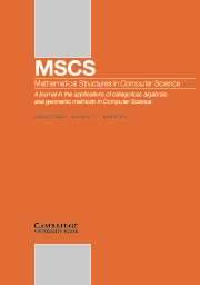 Mathematical Structures in Computer Science Volume 13 - Issue 4 -