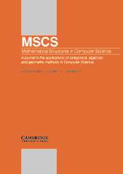 Mathematical Structures in Computer Science Volume 13 - Issue 5 -