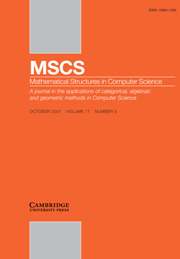Mathematical Structures in Computer Science Volume 17 - Issue 5 -