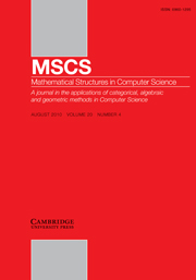 Mathematical Structures in Computer Science Volume 20 - Issue 4 -
