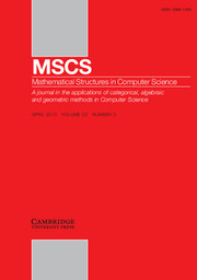Mathematical Structures in Computer Science Volume 23 - Issue 2 -  Developments In Computational Models 2010