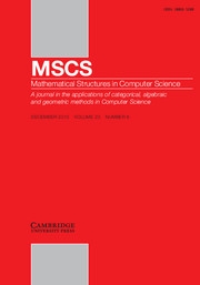 Mathematical Structures in Computer Science Volume 23 - Issue 6 -