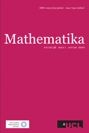 Mathematika Volume 56 - Issue 1 -