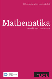 Mathematika Volume 60 - Issue 1 -