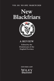 New Blackfriars Volume 101 - Issue 1092 -
