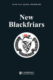 New Blackfriars Volume 105 - Issue 4 -