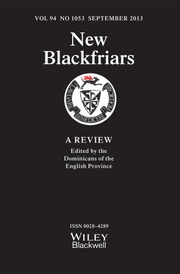 New Blackfriars Volume 94 - Issue 1053 -