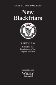 New Blackfriars Volume 95 - Issue 1056 -