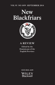 New Blackfriars Volume 95 - Issue 1059 -