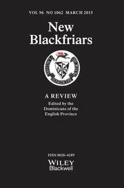 New Blackfriars Volume 96 - Issue 1062 -