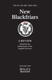 New Blackfriars Volume 96 - Issue 1063 -