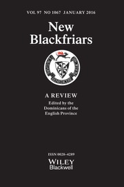 New Blackfriars Volume 97 - Issue 1067 -