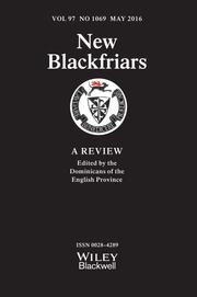 New Blackfriars Volume 97 - Issue 1069 -