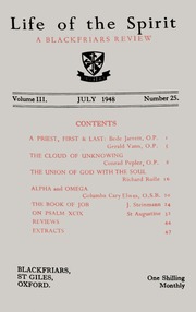 New Blackfriars Volume 3 - Issue 25 -