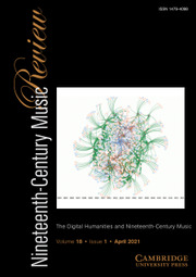 Nineteenth-Century Music Review Volume 18 - Special Issue1 -  The Digital Humanities and Nineteenth-Century Music