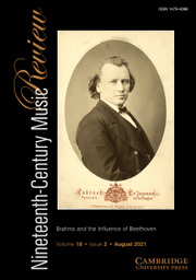 Nineteenth-Century Music Review Volume 18 - Special Issue2 -  Brahms and the Influence of Beethoven