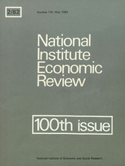 National Institute Economic Review  Volume 100 - Issue  -
