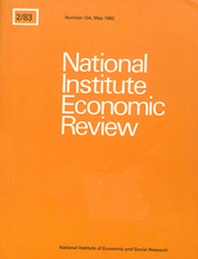 National Institute Economic Review  Volume 104 - Issue  -