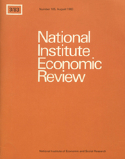 National Institute Economic Review  Volume 105 - Issue  -