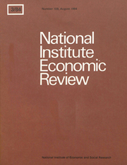 National Institute Economic Review  Volume 109 - Issue  -