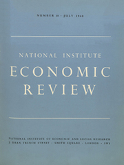 National Institute Economic Review  Volume 10 - Issue  -