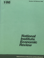 National Institute Economic Review  Volume 115 - Issue  -