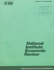 National Institute Economic Review  Volume 117 - Issue  -