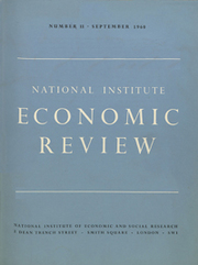 National Institute Economic Review  Volume 11 - Issue  -