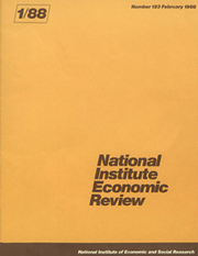 National Institute Economic Review  Volume 123 - Issue  -