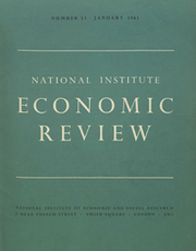 National Institute Economic Review  Volume 13 - Issue  -
