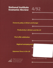 National Institute Economic Review  Volume 142 - Issue  -