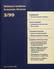 National Institute Economic Review  Volume 169 - Issue  -