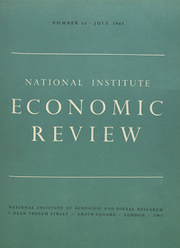 National Institute Economic Review  Volume 16 - Issue  -