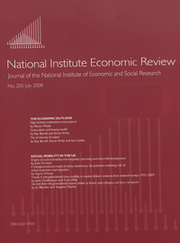 National Institute Economic Review  Volume 205 - Issue  -