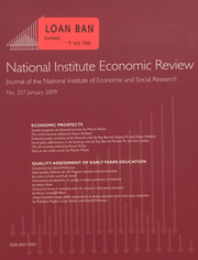 National Institute Economic Review  Volume 207 - Issue  -