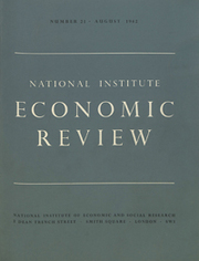 National Institute Economic Review  Volume 21 - Issue  -