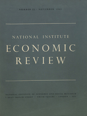 National Institute Economic Review  Volume 22 - Issue  -