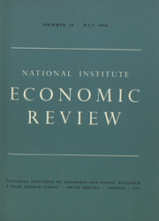 National Institute Economic Review  Volume 36 - Issue  -