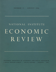 National Institute Economic Review  Volume 37 - Issue  -