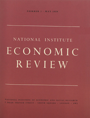 National Institute Economic Review  Volume 3 - Issue  -