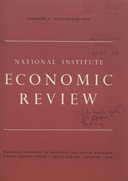 National Institute Economic Review  Volume 5 - Issue  -