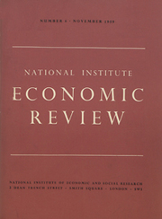 National Institute Economic Review  Volume 6 - Issue  -